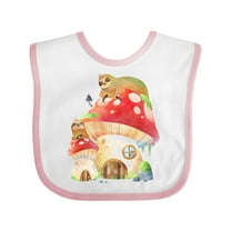 Inktastic Mushroom Cottage Boys or Girls Baby Bib