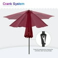 thumbnail image 5 of COBANA 9ft Patio Umbrella, Outdoor Table Market Umbrella with Push Button Tilt and Crank, Dark Red, 5 of 7