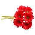 thumbnail image 3 of Paquete de crisantemo artificial Flor de simulación PU Decoración floral Paquete de flores falsas Decoración para el hogar, Rojo oscuro Inevent HA7497-10B, 3 of 7