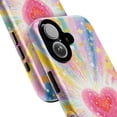 thumbnail image 2 of Radiant Heart Phone Case, Colorful Pastel Rainbow Love Design, Artistic Protective iPhone Cover for iPhone 16 15 14 13 12 11 Pro Plus Max Mini, 2 of 6