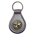 thumbnail image 1 of Fancy Rope and Star leather key fob or keychain, 1 of 2
