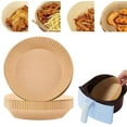 thumbnail image 5 of Air Fryer Parchment Paper Liners - 50PCS 6.3 inch Disposable Cooking Non-Stick Liner , Natural Round Without Hole Baking Roasting Paper for Airfryer Accessory , Microwave Oven,Oil-proof, Water-Proof, 5 of 8