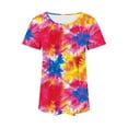 thumbnail image 4 of Casual Camisetas de Manga Corta para las Mujeres, Impresión de la Moda Cuello Redondo, Camiseta para las Mujeres, 4 of 5