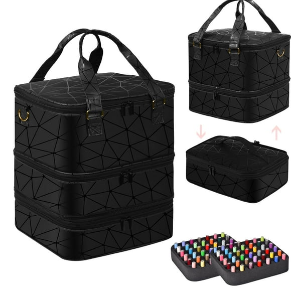 Funda organizadora de esmaltes de uñas FCQQYWZ con capacidad grande para más de 84 botellas