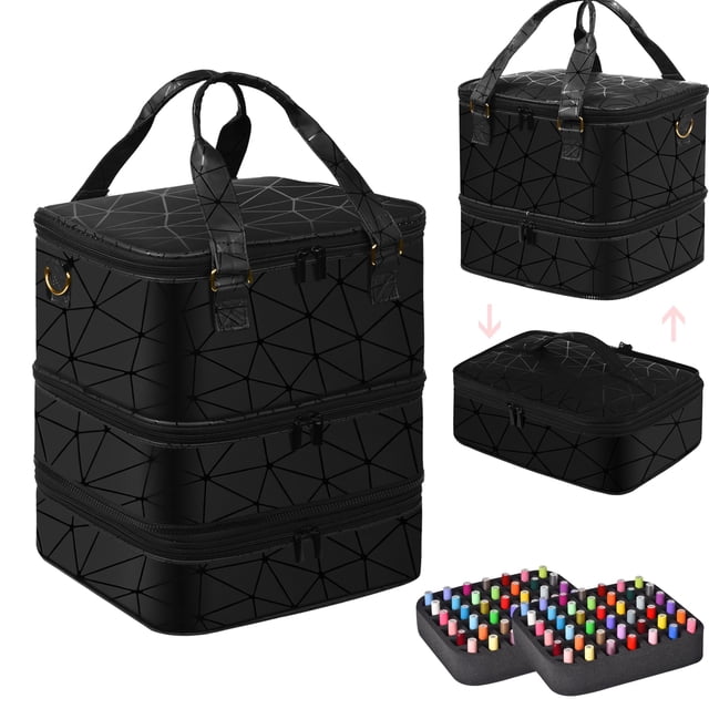 Funda organizadora de esmaltes de uñas FCQQYWZ con capacidad grande para más de 84 botellas
