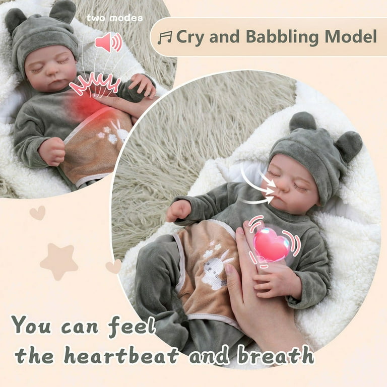 Realistic baby dolls that 2024 cry and breath