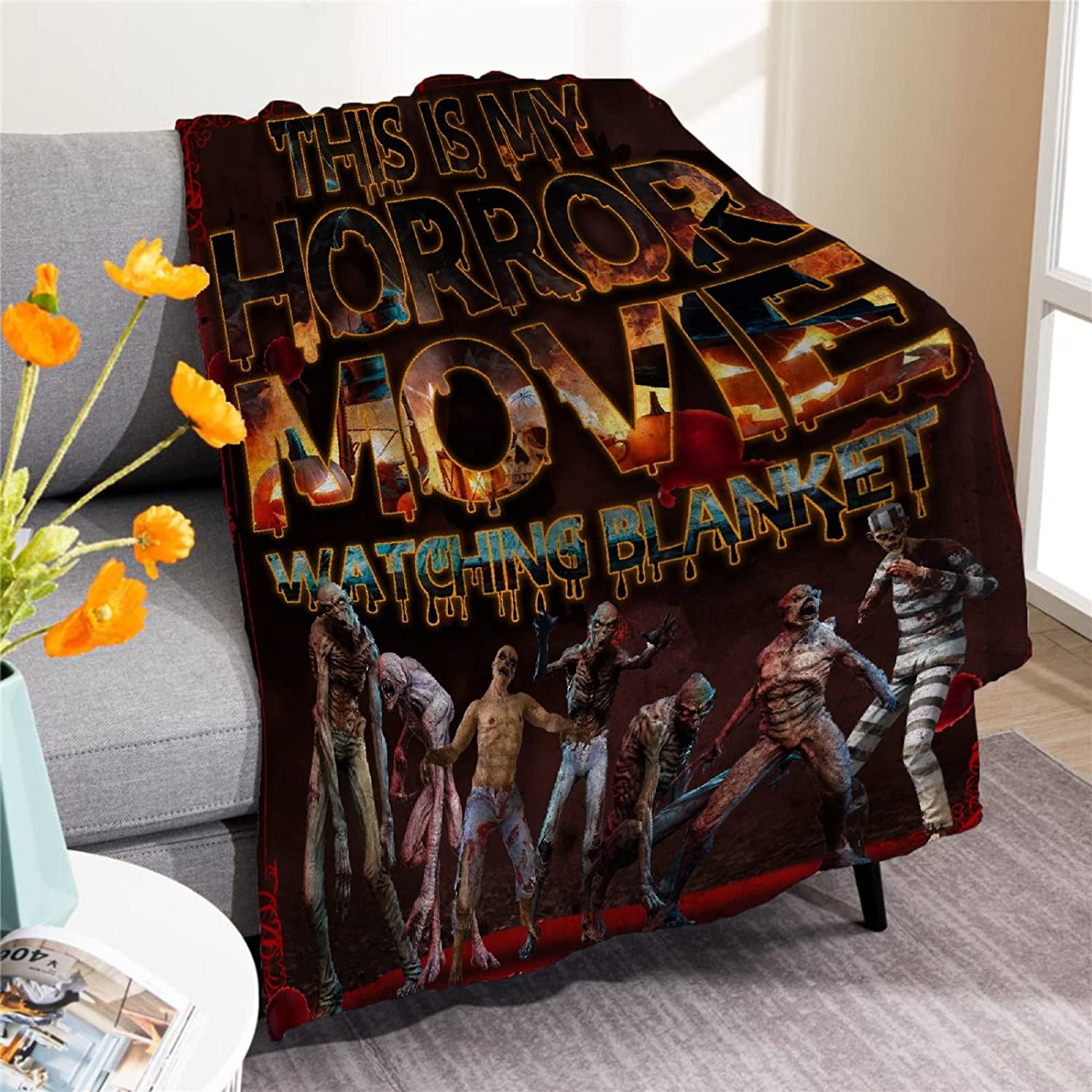 This is My Horror Movie Watching Blanket Blanket Microfiber Flannel