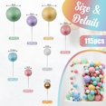 thumbnail image 2 of 115 decoraciones para tartas de bolas, mini globos para decoración de pasteles, bolas de espuma pastel, púas de magdalenas, decoración de pasteles, decoración para fiestas de cumpleaños, 2 of 4
