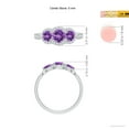 thumbnail image 4 of ANGARA Natural Floating Three Stone Amethyst Ring with Diamond Halo in 14K White Gold for Women (Size-5mm) | February Birthstone, Birthday, Anniversary, Jewelry Gift for Women | Natural Amethyst Ring, 4 of 9