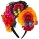 thumbnail image 2 of Tocado del Día de Muertos, corona de flores, diadema de flores, tocado de flores para festivales, 2 of 8