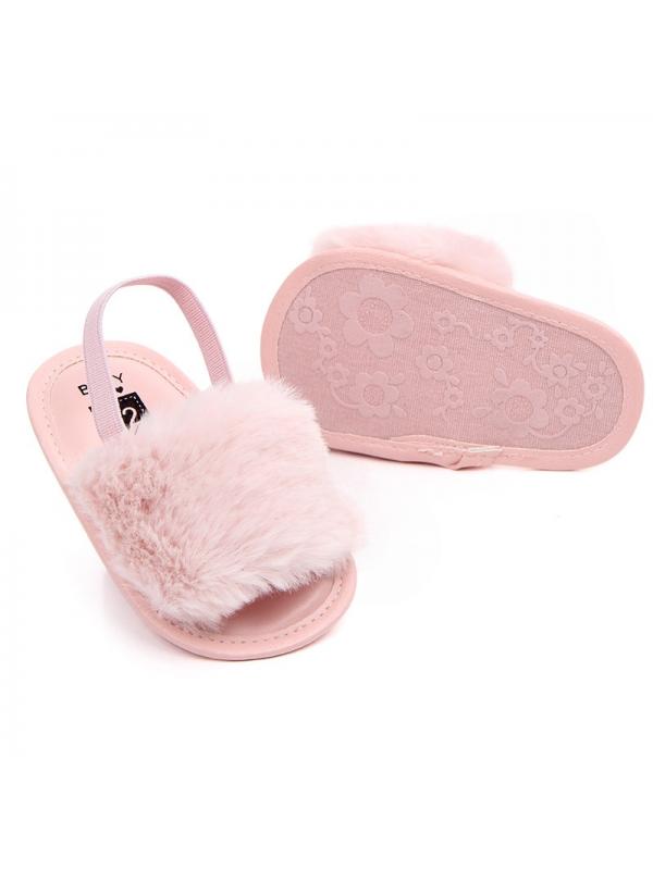 Fur slippers for babies Clearance