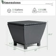 thumbnail image 5 of Ktaxon Wicker Side Table with Storage, 13 Galllon Ratten Storage Side Box Container, Wicker Storage Coffee Table for Outdoor Indoor, Black, 5 of 8