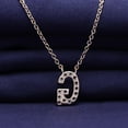 thumbnail image 6 of 18K Rose Gold Plated Initial Necklace | Moissanite Diamond Alphabet Necklace | Dainty Necklaces for Her | Letter "G" Pendant Necklace |18" + 2" Adjustable Chain, 6 of 6