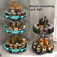 thumbnail image 3 of Bobasndm 1/2/3 Tier Multifunctional Home Storage Rack,Rotating Organizer,Height Adjustable Rotating Cabinet Organizer,Non-Slip Spice Rack for Kitchen Cabinet,Countertop,Bathroom,Makeup, 3 of 9