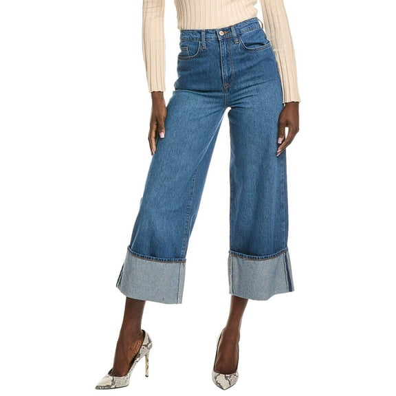 Triarchy womens  Rose True Medium Indigo High-Rise Cropped Wide Leg Jean, 30,