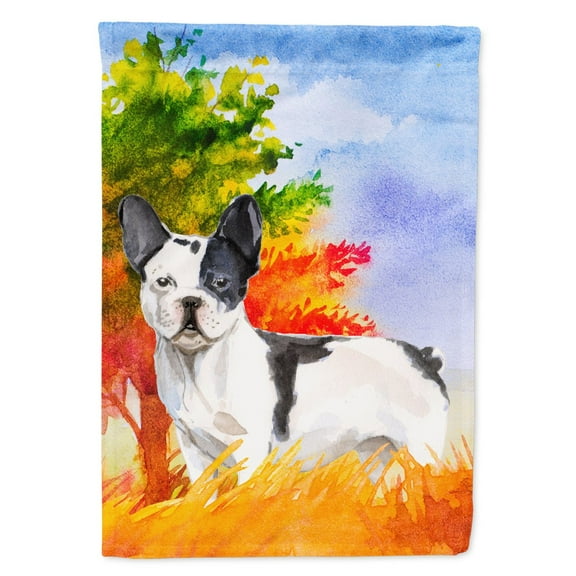 Carolines Treasures CK1956GF Fall French Bulldog Flag Garden Size  Small multicolor