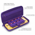 thumbnail image 2 of Purple Carrying Case for Nintendo Switch / OLED / Lite - Portable Storage Bag with 10 Game Card Slots, Shockproof EVA Protection & Mesh Pocket for Accessories, 2 of 8