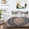 thumbnail image 3 of 3 Piece Vintage Boho Duvet Cover Set Full Size,Microfiber Comforter/Quilt Cover with Corner Ties and 2 Pillowcases,Middle Century Western Geometric Abstract Art All Season Bedding with Zipper Closure, 3 of 8