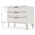 thumbnail image 3 of Manhattan Comfort Commode et Table de Chevet Rockefeller en Bois Blanc Cassé/naturel, 3 of 14
