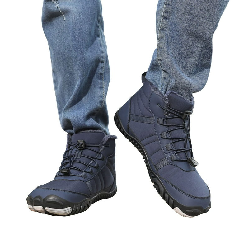 eileial Men's Women's Winter Barefoot Hiking Boots Slip on Warm