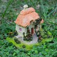 thumbnail image 3 of Miniatura micro del pote del jardín del sitio del arte del paisaje de las casas con techo de paja de resina Chimenea individual Soledad Micro paisaje, 3 of 10