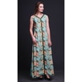 thumbnail image 3 of Bimba Floral Ladies Printed Front Slit Sleeveless Maxi Summer Long CasualÂ&nbsp;Dress-Large, 3 of 5