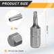 thumbnail image 2 of Uxcell 5pcs T10 Torx Destornillador Bit 1/4" Hex Shank 25mm/1" Longitud Acero S2 Estrella, 2 of 7