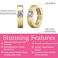 thumbnail image 2 of Cate & Chloe Charlie 18k Yellow Gold Plated 14mm Hoop Earrings with Swarovski Crystals for Women, 2 of 8