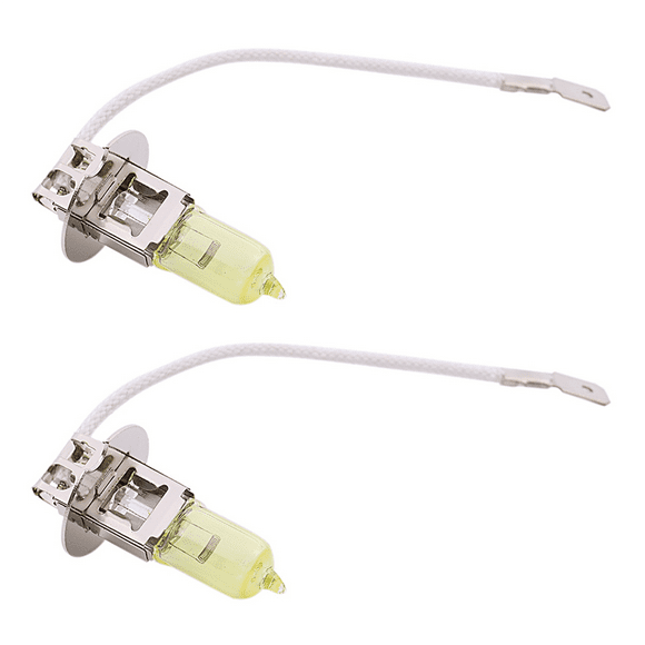 2X Car Halogen Bulbs Vehicle Fog Light DC 12V H3 100W Yellow Bulbs