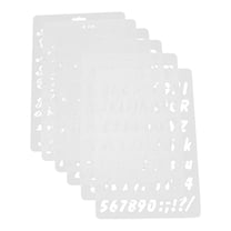LOLIPPYY 6-Piece Reusable Plastic Alphabet Letter Stencils for Wood Painting, Multi-Color Templates for Crafts