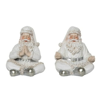 Walmart Yoga Santa Figurines, Christmas Decorations, Home Decor, 3
