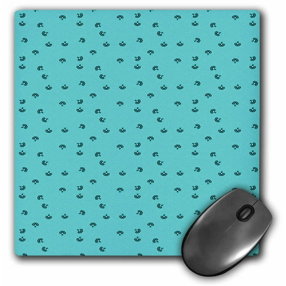 3dRose, Pretty Little Falling Turquoise Flowers Pattern, MousePad