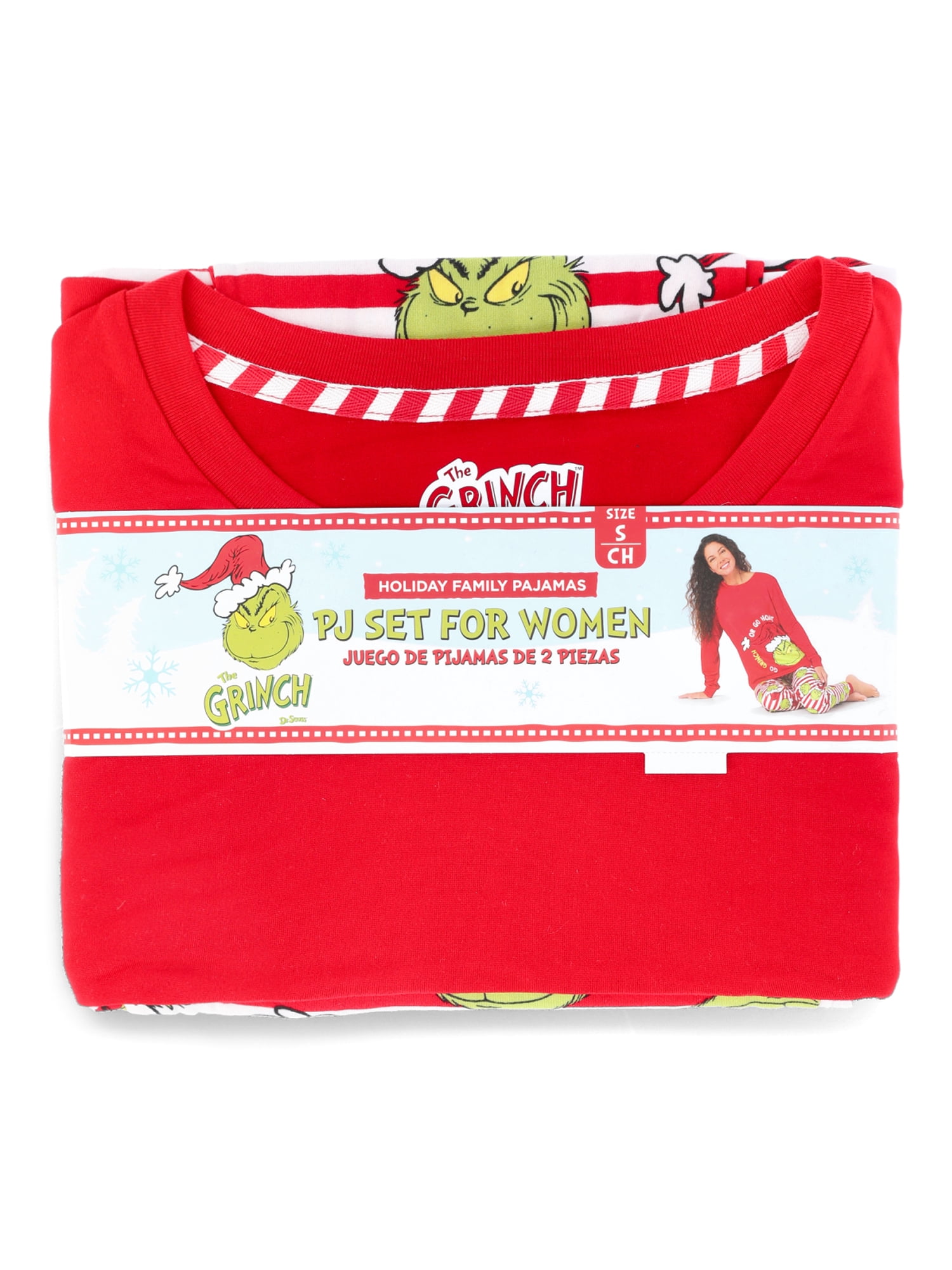 The Grinch Women’s and Women’s Plus Matching Family Pajama Set, 2-Piece, Sizes S-3X
