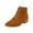 Brown, variant on Fesfesfes Boots for Women Winter Flock Boots Chunky Heel Middle Heel Pointed Toe Side Zipper Short Boots 6.5(38)