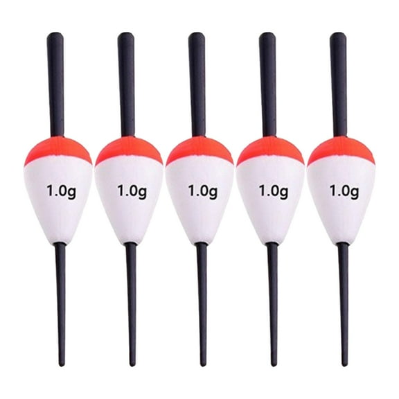 QccHieUs 5 Pieces Fishing Floats Buoys EVA Foam Floats for Pompano Perch Rock Fishing 1g