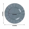 thumbnail image 3 of Balsa Circle 10 Dusty Blue 9" Round Disposable Salad Dinner Plastic Plates Gold Wavy Trim Wedding Party Tableware, 3 of 8