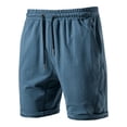 thumbnail image 6 of Summer beach casual cotton pants men's washed terry straight shorts five points-orange-M, 6 of 6