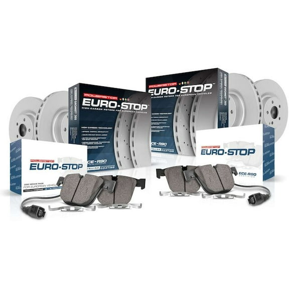 Front and Rear Brake Pad and Rotor Kit - Compatible with 2011 - 2012 BMW 335i xDrive