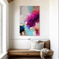 thumbnail image 2 of Elephant Stock Abstract Pink And Blue Wall Art - Vertical Canvas Wall Art - Living Room Wall Decor - Abstract Canvas - Pink And Beige Decor By Andrada Anghel - 30" x 45", 2 of 4