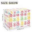 thumbnail image 5 of Yayeee Collapsible Cube Storage Bin with Lid Fabric Closet Decorative Basket with Handles, Gummy Bear Pattern, 5 of 7