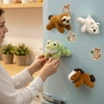 thumbnail image 1 of Vacemry under $5 4Pcs Refrigerator Sticker Doll, Cute Plush Animal Decoration with Adhesive Back, Multi-Scene Use for Home Office Gift, Soft Polyester Material for Comfortable Touch, 1 of 9
