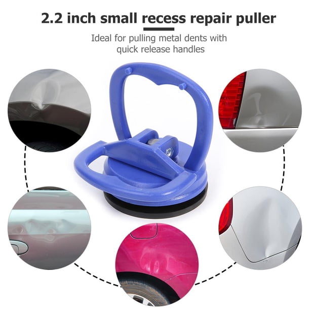 Extractor de abolladuras para carrocería de coche de 2,2 pulgadas, herramienta para carrocería con ventosa (azul oscuro)