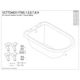 thumbnail image 3 of Aqua Eden VCT7D483117WH 48" Cast Iron Classic Flat-Rim Roll Top Clawfoot Tub (7" Faucet Drillings), White, 3 of 5