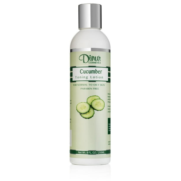 Dinur Cosmetics Loción tonificante de pepino para piel normal a grasa El tónico hidratante natural ayuda a almacenar la piel El equilibrio natural del pH Cierra los poros Refresca la piel Brillo salud