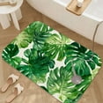 thumbnail image 3 of 1pc Monstera Leaves Absorbent Non-Slip Bathroom Thickened Flannel Rug Decor,Soft,Quick Drying,Suitable For Indoor/outdoor Use,Bathrooms,Bedrooms,Kitchens,Terrace,Laundry Rooms,16"x24", 3 of 9