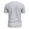 thumbnail image 5 of FRSASU Men's Henley Shirts Short Sleeve Regular Fit Shirts Vintage Casual Button V-Neck T-Shirts Gray, 5 of 8