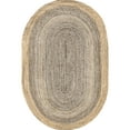 thumbnail image 2 of nuLOOM Eleonora Casual Jute Area Rug, 3' x 5', Oval, Eleonora Grey, 2 of 9