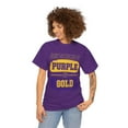 thumbnail image 2 of DJH Apparel | Easily Distracted By Purple & Gold Sports Unisex Cotton Tee, 2 of 5