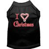 Christmas Screenprinted Dog Shirt, "I Heart Christmas"
