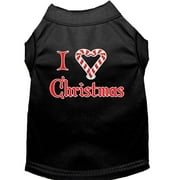 Christmas Screenprinted Dog Shirt, "I Heart Christmas"
